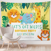 Happy Birthday Photo Backdrop Party Decoration Tapestry, Size: 150x130cm(GT56-7)