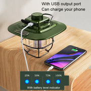 LY02 LED Retro Lantern Hand Tent Lamp USB Charging Camping Light(White)