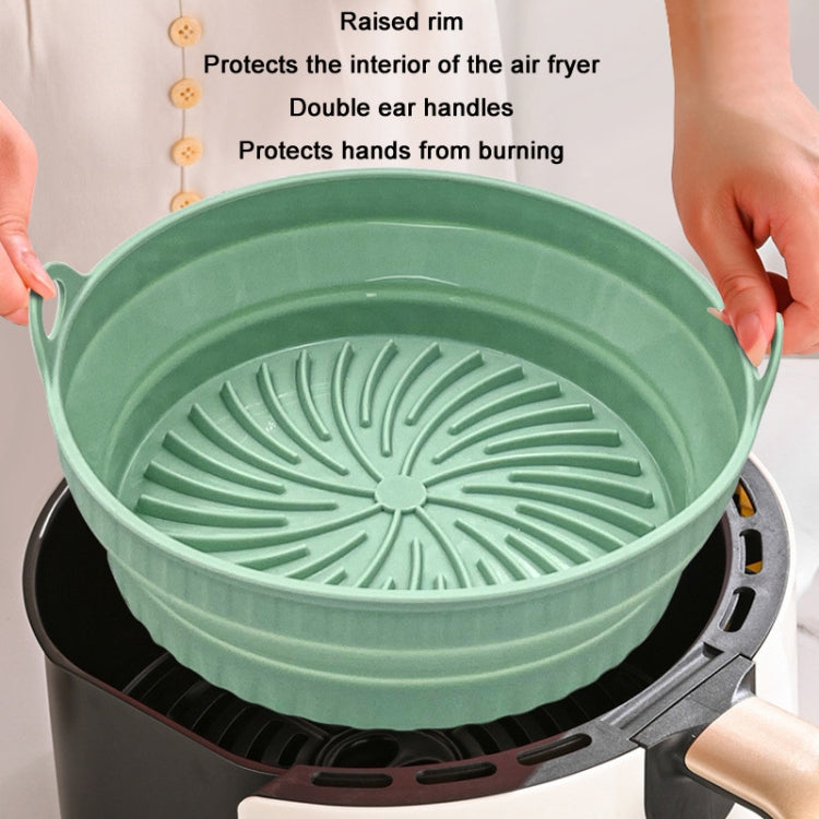 Air Fryer Grill Mat High Temperature Resistant Silicone Baking Tray, Specification: Round Black