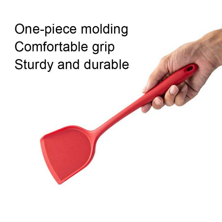 2pcs Non-stick High Temperature Resistant Silicone Cookware, Style: Rice Spoon(Red)