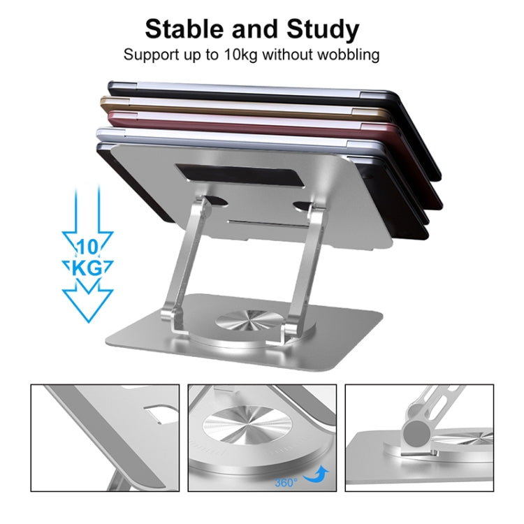 Multifunctional Desktop Foldable Rotating Laptop Cooling Bracket, Spec: SP-88 (Silver)