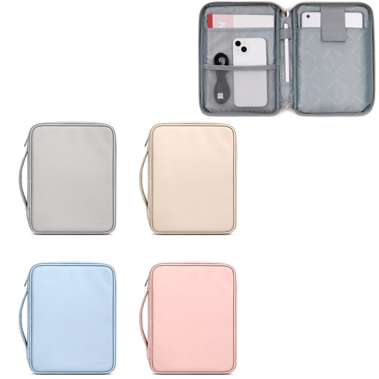 Baona BN-Q015 Leather Water-resistant Shock Absorbing Handheld Tablet Bag, Size: 10.9 inches(Apricot)