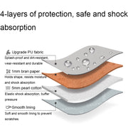 Baona BN-Q015 Leather Water-resistant Shock Absorbing Handheld Tablet Bag, Size: 10.9 inches(Apricot)