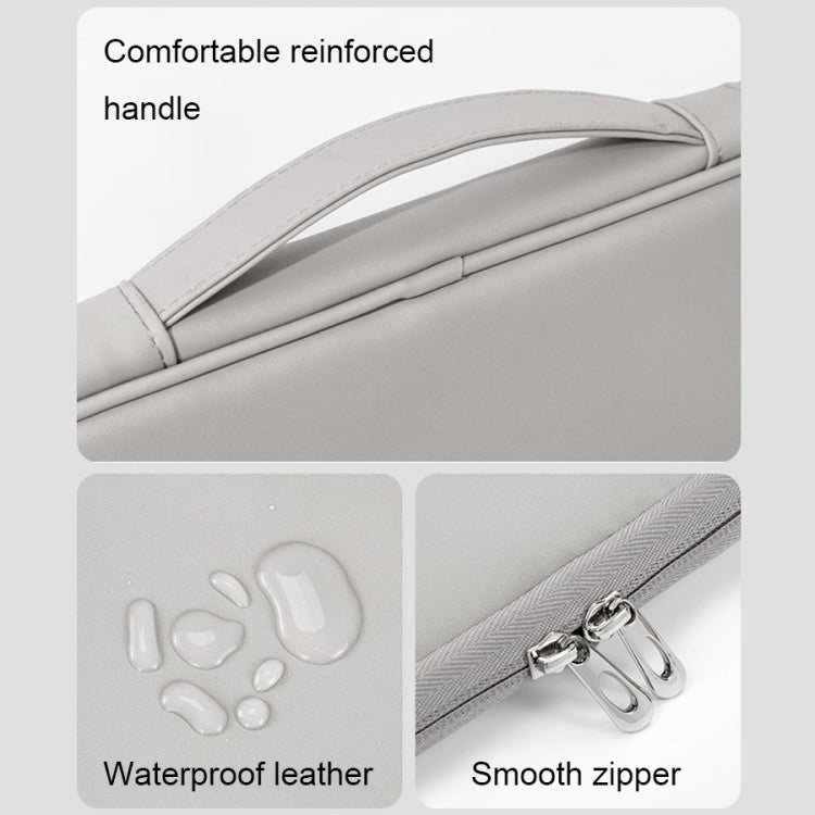 Baona BN-Q015 Leather Water-resistant Shock Absorbing Handheld Tablet Bag, Size: 10.9 inches(Apricot)
