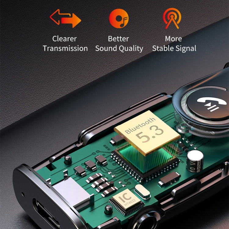GR03 Car Bluetooth 5.1 Audio Receiver Wireless Adapter Converter(Black)