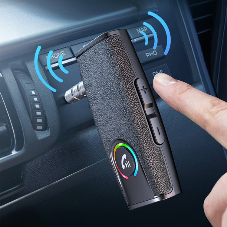 GR03 Car Bluetooth 5.1 Audio Receiver Wireless Adapter Converter(Black)