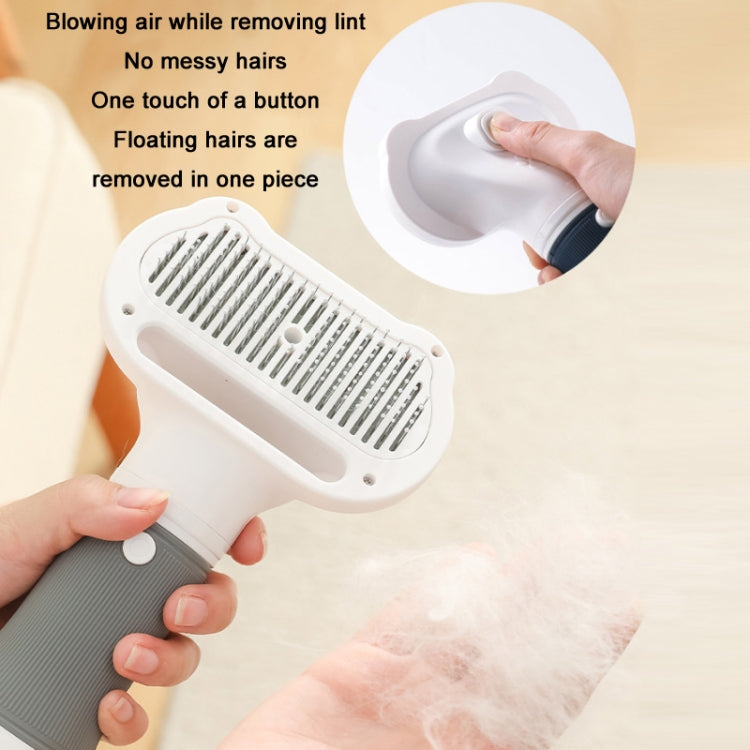 3 in 1 600W Pet Electric High Wind Hair Removal Blowing Combs, Specification: UK Plug 220-240V(Yellow)