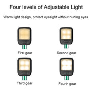 Portable Book Clip Light Four-Gear Adjustable Charging Eye Protection Lamp(Black)