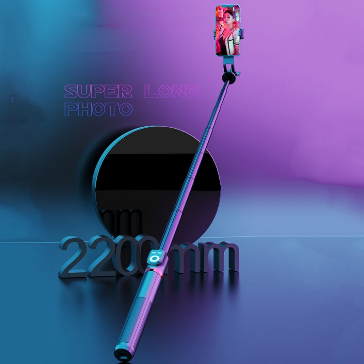 360-degree Rotating Foldable Bluetooth Selfie Sticks Live Stand, Spec: P225 TK (Single Clip)
