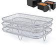 Air Fryer Accessories Three-Layer Steam Rack Stackable Dehydration Rack(Rectangle) - free shipping - PMC TechLife - Order now!