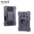 For AirTag Tracker Card Holder Metal Anti-Theft RFID Wallet(B Model Black) - free shipping - PMC TechLife - Order now!