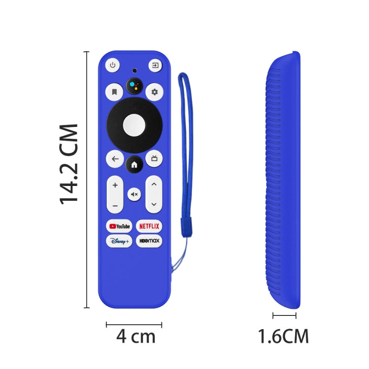 For ONN Android TV 4K UHD Streaming Device Y55 Anti-Fall Silicone Remote Control Cover(Black)