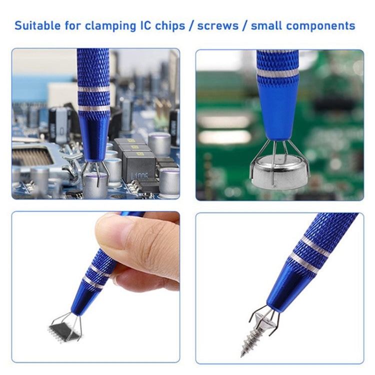 2pcs IC Chip Picker Electronic Component Parts Picker Capacitor IC Grabber Clips(Dark Brown)