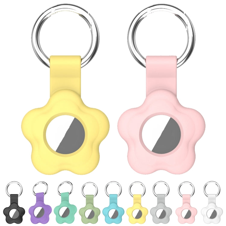 For AirTag 5pcs AT03 Tracker Case Positioning Anti-loss Device Storage Keychain Cover(Sky Blue)