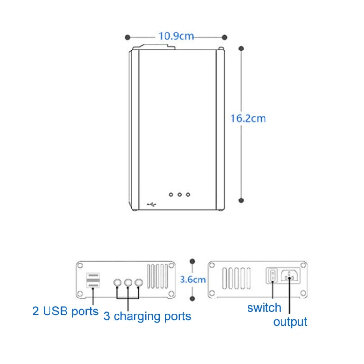 for DJI Mavic 3 YX 1 to 5 Charger With Switch(AU Plug)