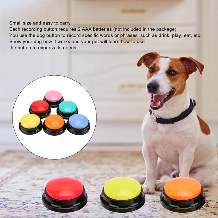 Pet Communication Button Dog Vocal Box Recording Vocalizer, Style: Recording Model(Orange)