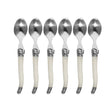 Stainless Steel Knife Fork Spoon Set Plastic Handle Western Tableware, Specification: 6 Tea Spoons - Cutlery Sets by PMC TechLife | Online Shopping South Africa | PMC TechLife