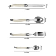 Stainless Steel Knife Fork Spoon Set Plastic Handle Western Tableware, Specification: 6 Tea Spoons