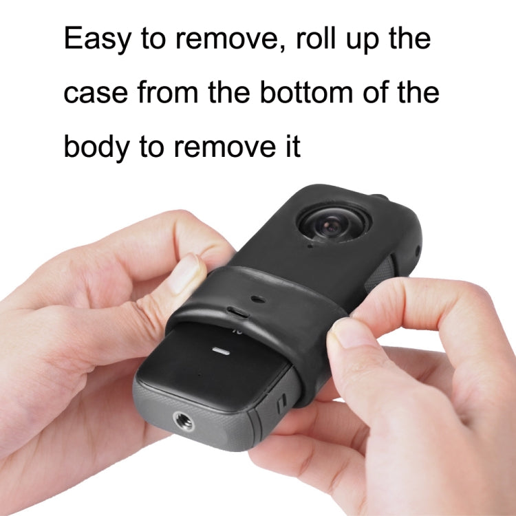 For Insta360 One X2 Sunnylife ST-Q9420 Silicone Protective Case Red Lens Screen Case