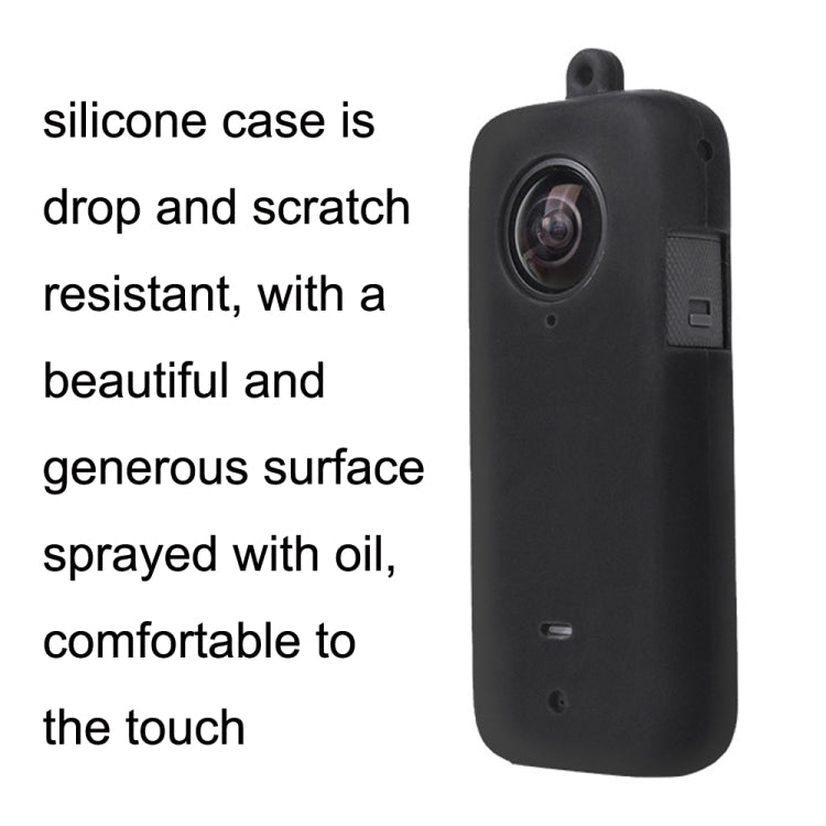 For Insta360 One X2 Sunnylife ST-Q9420 Silicone Protective Case Red Lens Screen Case