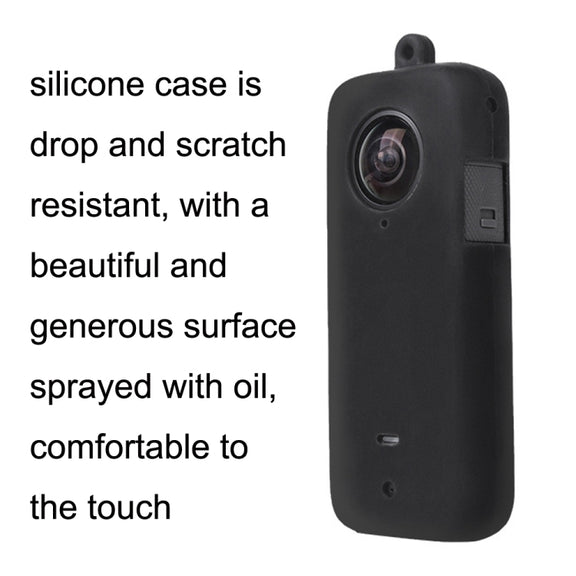 For Insta360 One X2 Sunnylife ST-Q9420 Silicone Protective Case Red Lens Screen Case