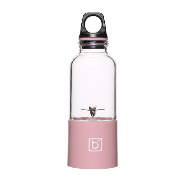 Bingo Mini Portable Juicer Home 6 Knife Head Charging Electric Juice Cup(Macaron Pink)