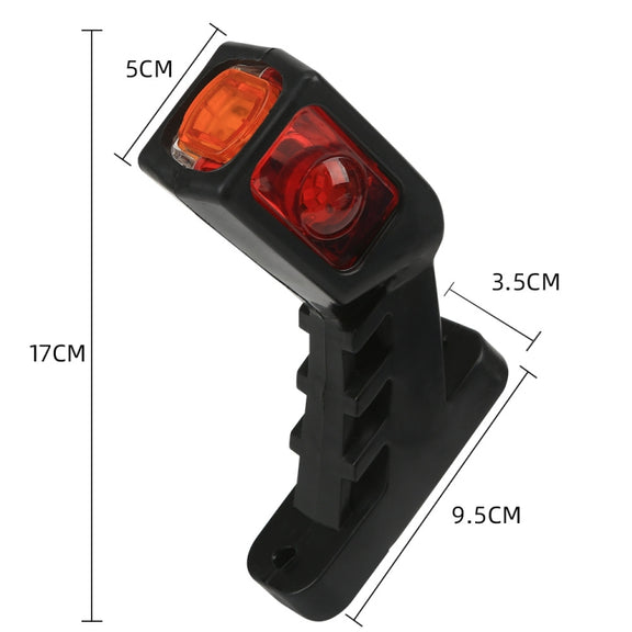 MK-216 1pair 12-24V 9LED Side Marker Lighting Outline Marker Truck Light Trailer Side Marker Lights(As Show)