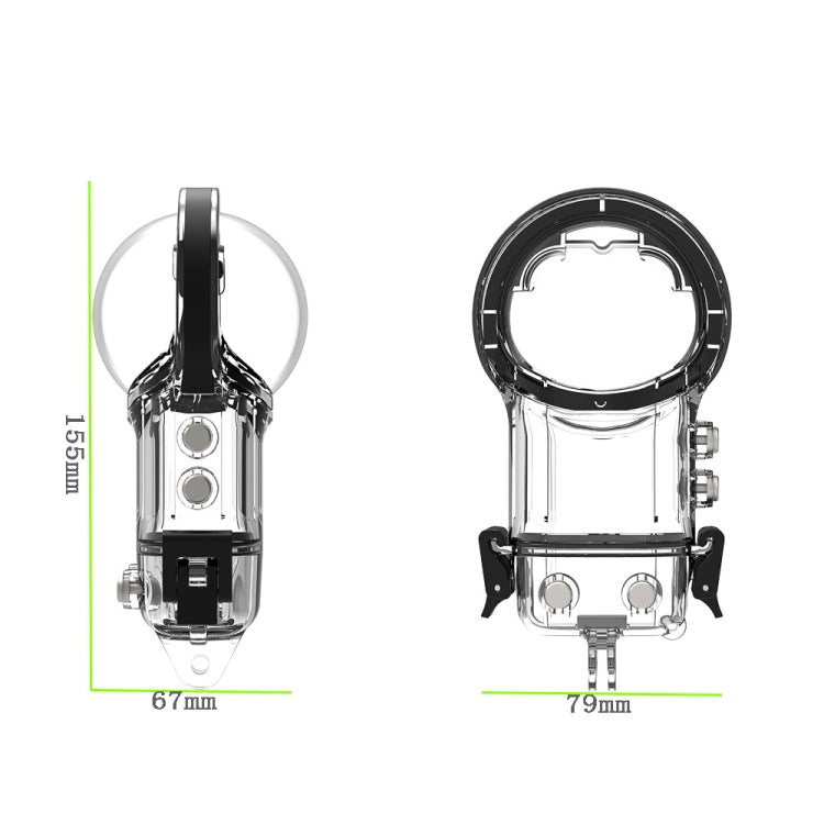 For Insta360 X3 Camera Water-resistant Case Sealed Diving Shell (Neutral Without Logo)