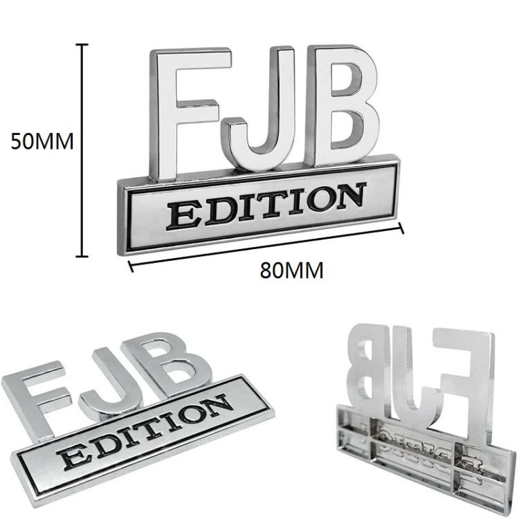5pcs Car Body Rear Modification Plate Label(Silver Black)