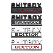 5pcs Car Body Rear Modification Badge Plate Label(Black Red)