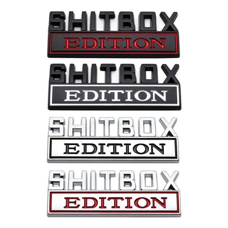 5pcs Car Body Rear Modification Badge Plate Label(Black White)