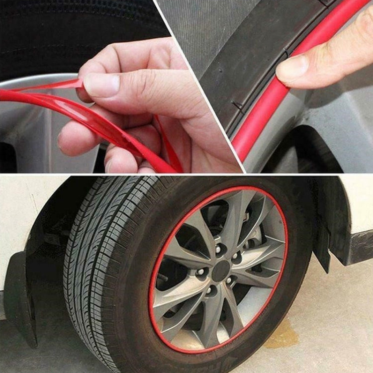 8m/roll Car Wheel General Sticker Modified Protection Sticker Anti-collision Strip(White)