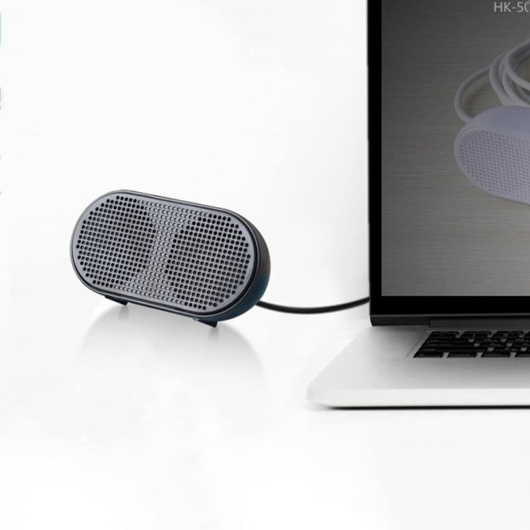 5002 USB Sound Card Computer Small Speakers Mini Desktop Audio(Black)