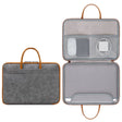 Baona Leather Fully Open Portable Waterproof Computer Bag, Size: 14 inches(Gray Brown) - 14.1 inch by Baona | Online Shopping South Africa | PMC TechLife | Buy Now Pay Later Mobicred