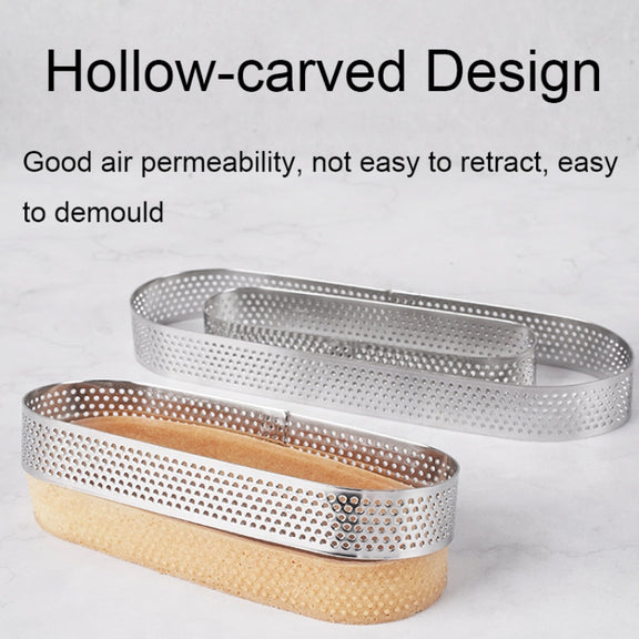 BN1006 Stainless Steel Mousse Circle Thickened Perforated Cake Mold DIY Baking Tools, Specification: Round 2.7 inches