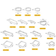 BN1006 Stainless Steel Mousse Circle Thickened Perforated Cake Mold DIY Baking Tools, Specification: Round 3.5 inches