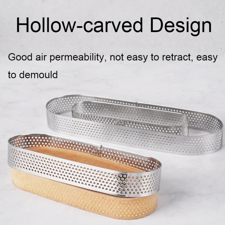 BN1006 Stainless Steel Mousse Circle Thickened Perforated Cake Mold DIY Baking Tools, Specification: Round 3.5 inches