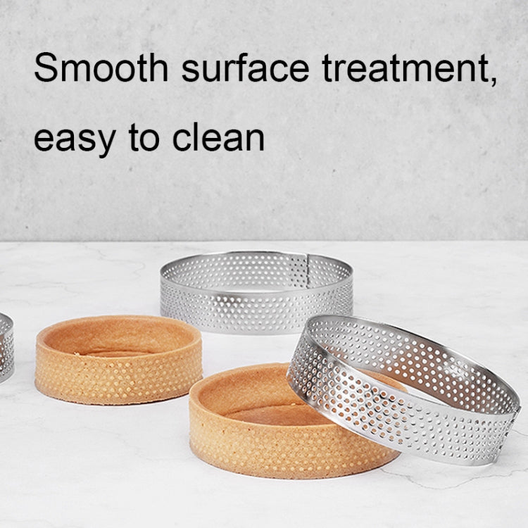 BN1006 Stainless Steel Mousse Circle Thickened Perforated Cake Mold DIY Baking Tools, Specification: Square 3.9 inches