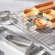 BN1006 Stainless Steel Mousse Circle Thickened Perforated Cake Mold DIY Baking Tools, Specification: Square 3.9 inches