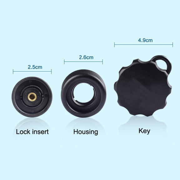 M6 Copper Nut Ant-theft Knob Motorcycle Mobile Phone Navigation Bracket Ant-theft Accessories(Black)