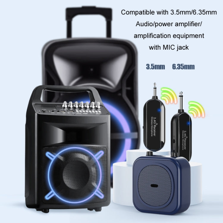 1 for 2 6.35mm Interface Wireless Head-Mounted Condenser Microphone Anti-Howling Loudspeaker
