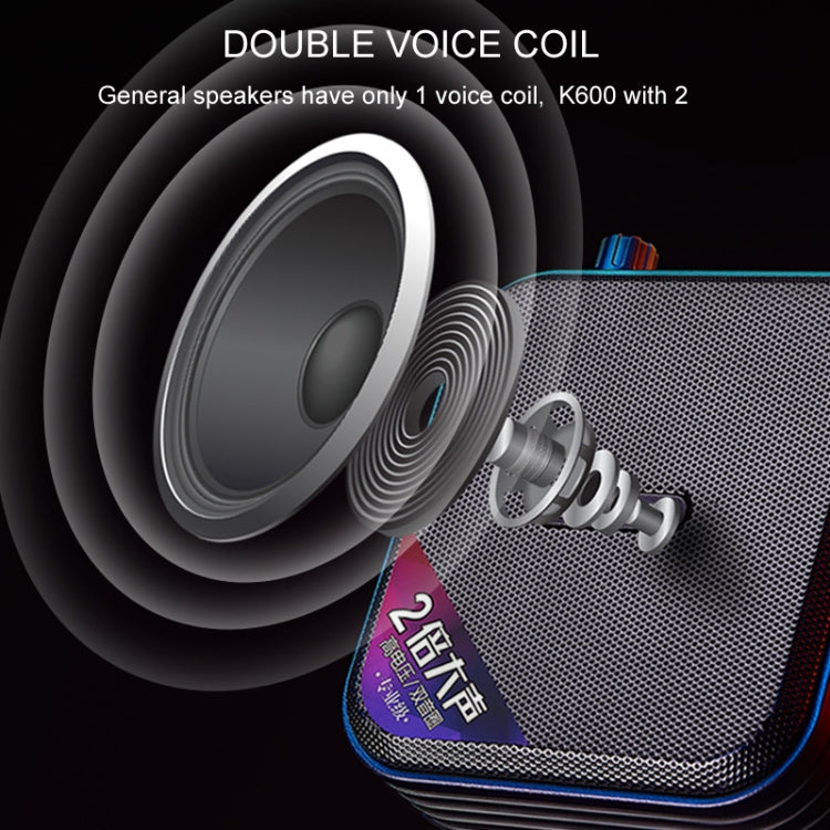 Rolton K600 7.4V Bluetooth Audio Speaker Megaphone Voice Amplifier Without Transmitter(White)