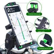 A02 Motorcycle Mobile Phone Navigation Bracket Car Riding Anti-shock Aluminum Alloy Rack(M10 Ball Header Installation Model)