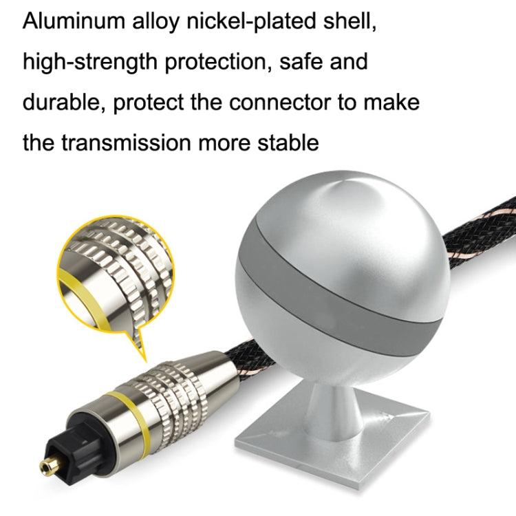 EMK HB/A6.0 SPDIF Interface Digital High-Definition Audio Optical Fiber Cable, Length: 5m(Black White Net)