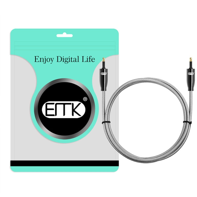 EMK QH4.0 Mini Toslink 3.5mm Interface SPDIF Audio Fiber Optical, Length: 15m(Black)
