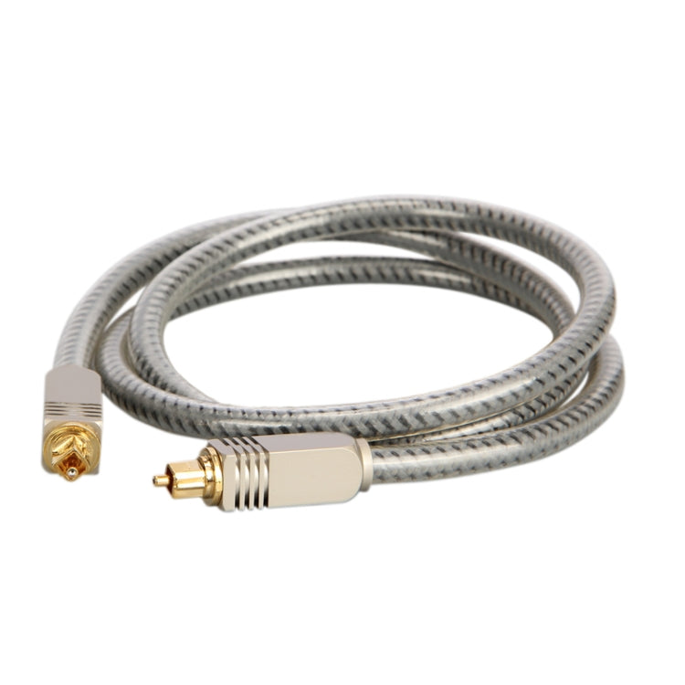 EMK YL/B Audio Digital Optical Fiber Cable Square To Square Audio Connection Cable, Length: 3m(Transparent Gray)