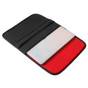 17 Inch Neoprene Laptop Lining Bag Horizontal Section Flap Clutch Bag(Black)