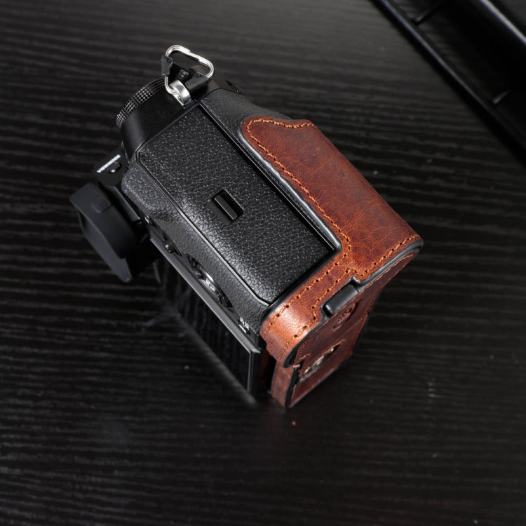 For FUJIFILM X-T5 Camera Cowhide Bag Anti-scratch Protective Case Base Cover(Black)