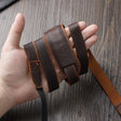 Outdoor Photography Cowhide Leather Camera Shoulder Hanging Neck Winding Strap, Spec: Top-layer (Coffee) - Camera Strap by PMC TechLife | Online Shopping South Africa | PMC TechLife | Buy Now Pay Later Mobicred