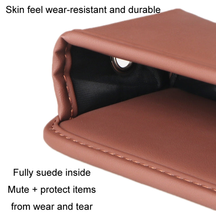 Multifunctional Car Seat Crevice Storage Box, Pattern: No Logo(Claret)